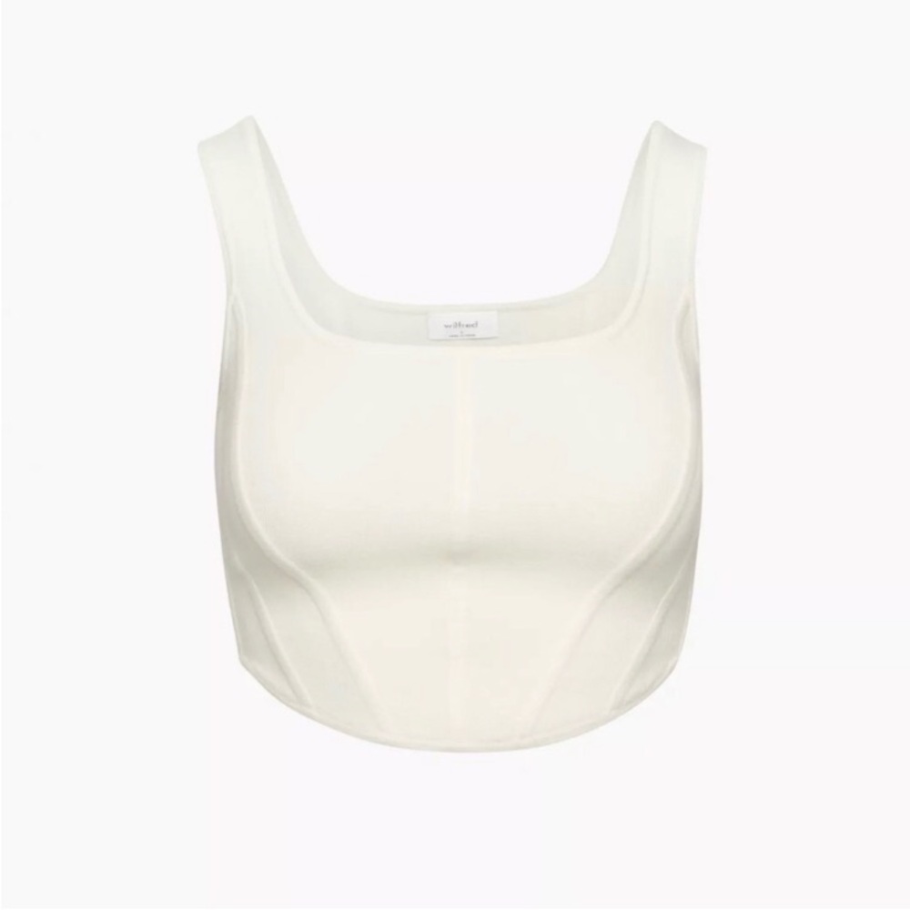 Wilfred sculpt knit bustier Natalie top xs Bone off wht